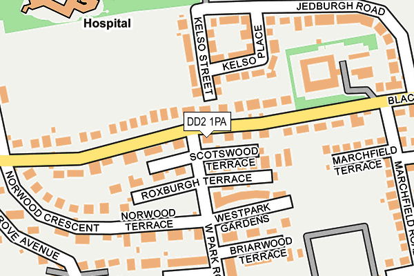 DD2 1PA map - OS OpenMap – Local (Ordnance Survey)