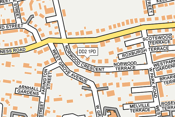 DD2 1PD map - OS OpenMap – Local (Ordnance Survey)