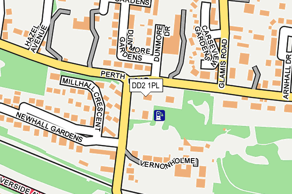 DD2 1PL map - OS OpenMap – Local (Ordnance Survey)