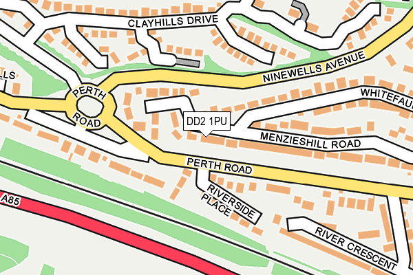 DD2 1PU map - OS OpenMap – Local (Ordnance Survey)