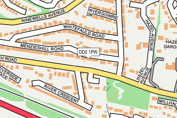 DD2 1PW map - OS OpenMap – Local (Ordnance Survey)