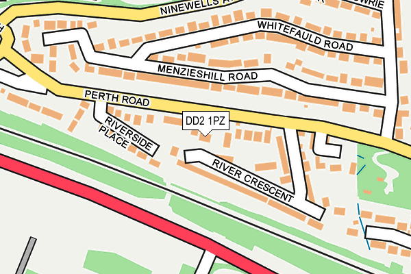 DD2 1PZ map - OS OpenMap – Local (Ordnance Survey)