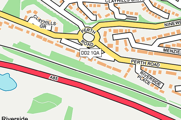 DD2 1QA map - OS OpenMap – Local (Ordnance Survey)