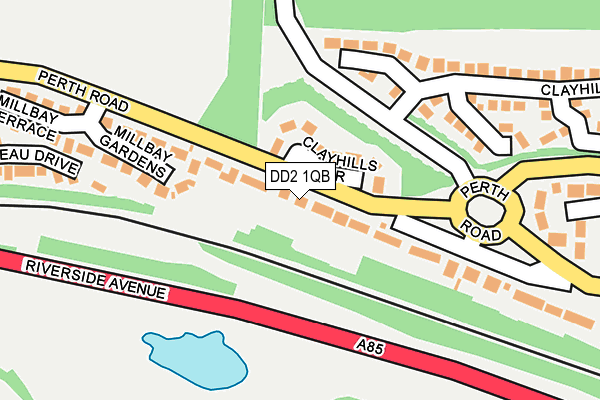 DD2 1QB map - OS OpenMap – Local (Ordnance Survey)