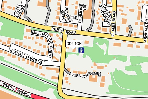 DD2 1QH map - OS OpenMap – Local (Ordnance Survey)