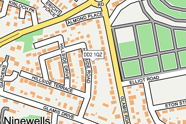 DD2 1QZ map - OS OpenMap – Local (Ordnance Survey)