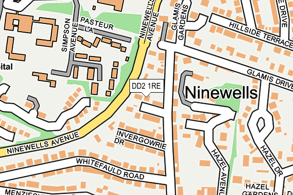 DD2 1RE map - OS OpenMap – Local (Ordnance Survey)