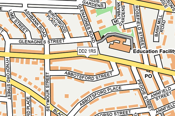DD2 1RS map - OS OpenMap – Local (Ordnance Survey)