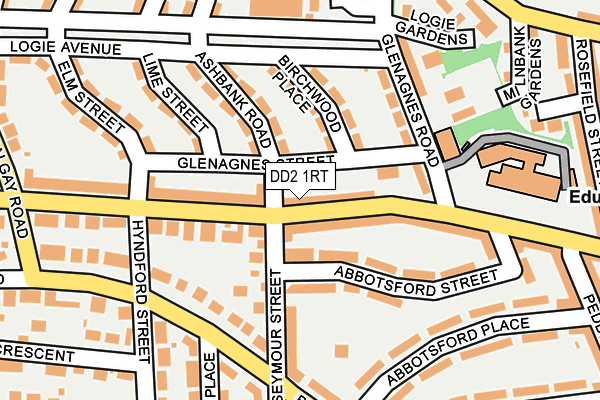 DD2 1RT map - OS OpenMap – Local (Ordnance Survey)