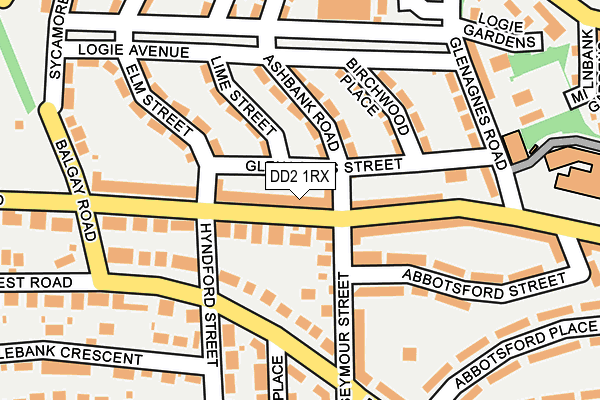 DD2 1RX map - OS OpenMap – Local (Ordnance Survey)