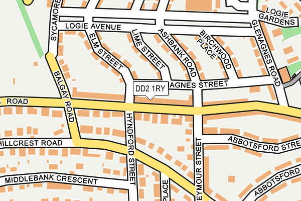 DD2 1RY map - OS OpenMap – Local (Ordnance Survey)