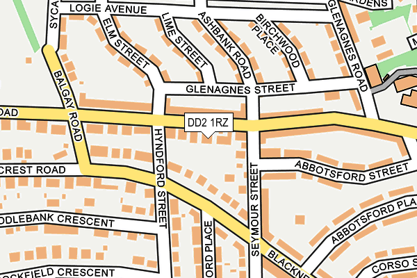 DD2 1RZ map - OS OpenMap – Local (Ordnance Survey)