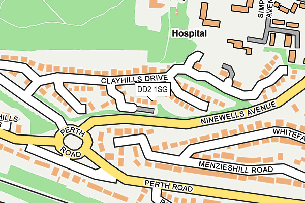 DD2 1SG map - OS OpenMap – Local (Ordnance Survey)