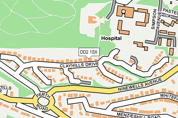 DD2 1SX map - OS OpenMap – Local (Ordnance Survey)