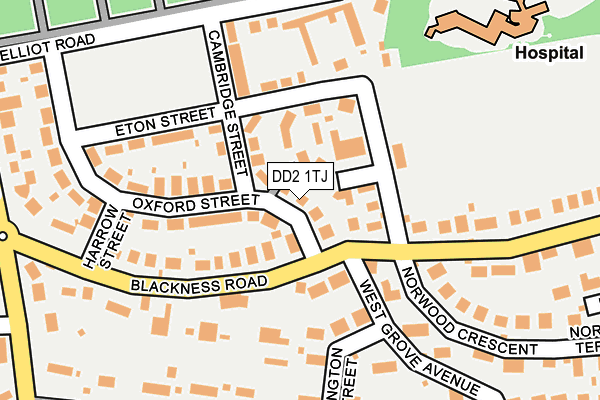 DD2 1TJ map - OS OpenMap – Local (Ordnance Survey)