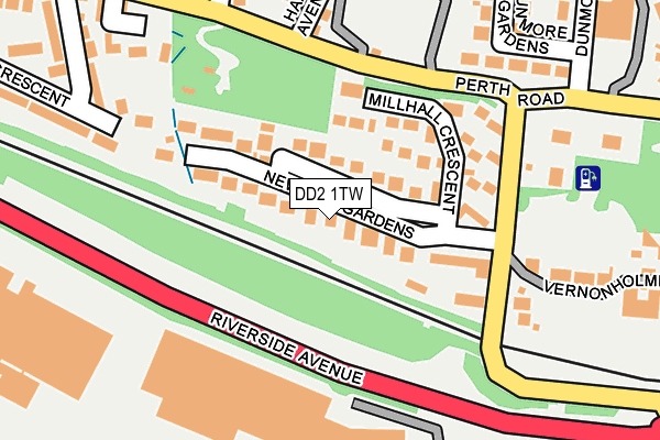 DD2 1TW map - OS OpenMap – Local (Ordnance Survey)