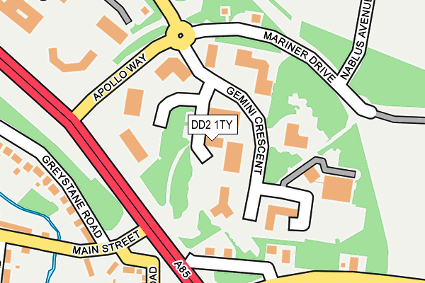 DD2 1TY map - OS OpenMap – Local (Ordnance Survey)