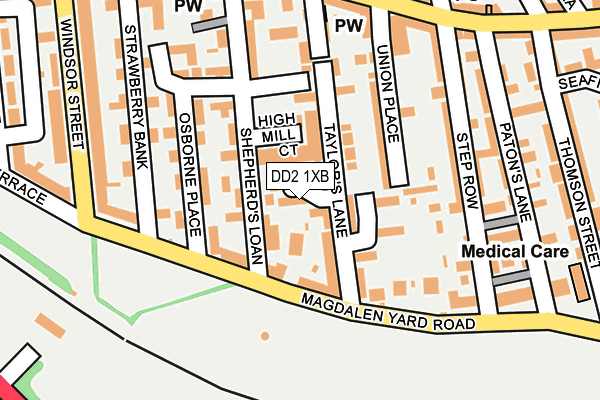 DD2 1XB map - OS OpenMap – Local (Ordnance Survey)