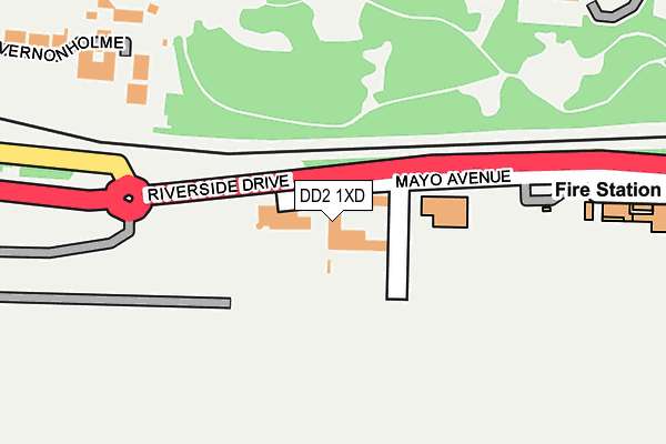 DD2 1XD map - OS OpenMap – Local (Ordnance Survey)