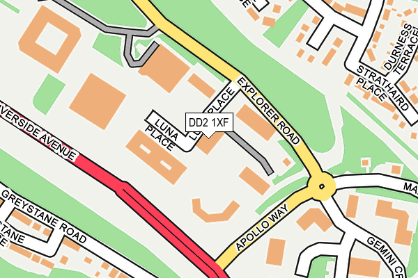 DD2 1XF map - OS OpenMap – Local (Ordnance Survey)