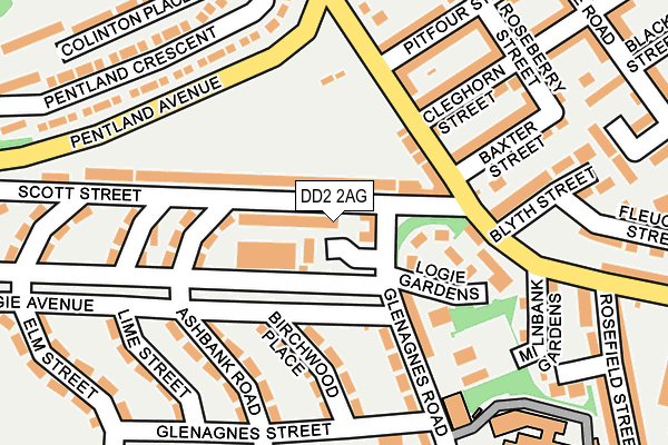 DD2 2AG map - OS OpenMap – Local (Ordnance Survey)