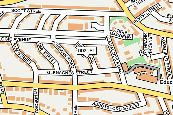 DD2 2AT map - OS OpenMap – Local (Ordnance Survey)