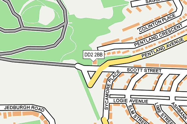 DD2 2BB map - OS OpenMap – Local (Ordnance Survey)