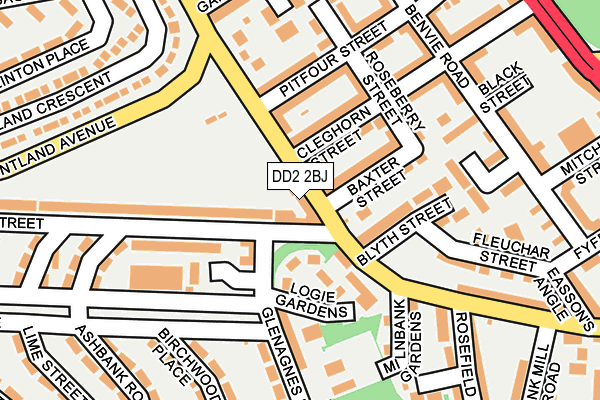 DD2 2BJ map - OS OpenMap – Local (Ordnance Survey)