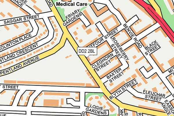 DD2 2BL map - OS OpenMap – Local (Ordnance Survey)
