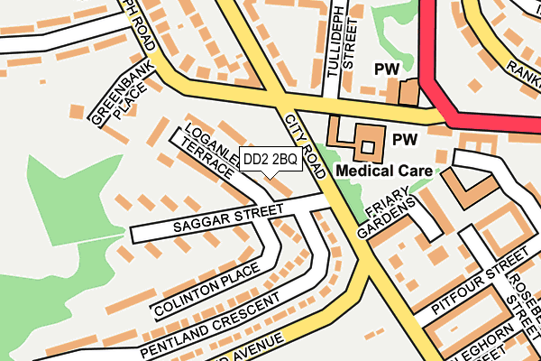 DD2 2BQ map - OS OpenMap – Local (Ordnance Survey)