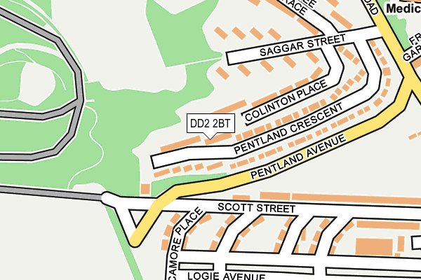 DD2 2BT map - OS OpenMap – Local (Ordnance Survey)