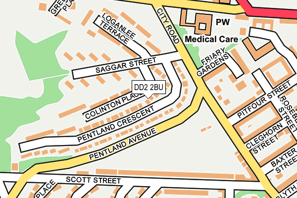 DD2 2BU map - OS OpenMap – Local (Ordnance Survey)