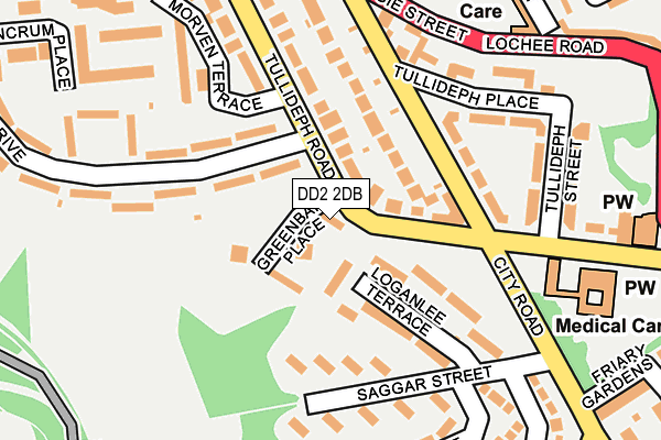 DD2 2DB map - OS OpenMap – Local (Ordnance Survey)