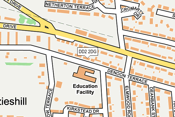 DD2 2DG map - OS OpenMap – Local (Ordnance Survey)