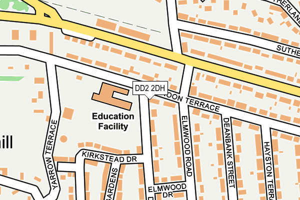 DD2 2DH map - OS OpenMap – Local (Ordnance Survey)