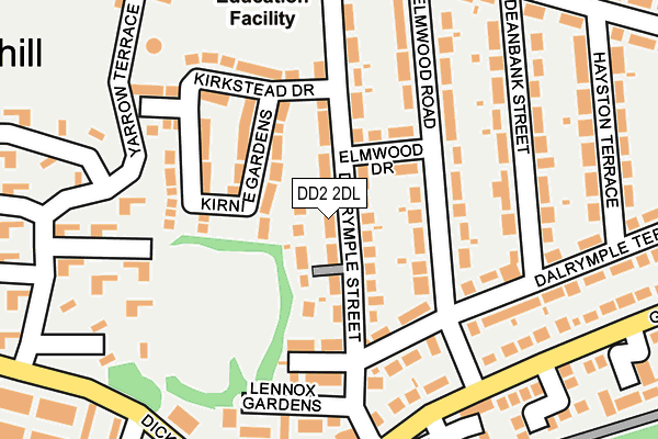 DD2 2DL map - OS OpenMap – Local (Ordnance Survey)