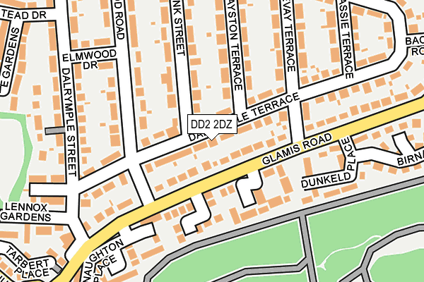 DD2 2DZ map - OS OpenMap – Local (Ordnance Survey)