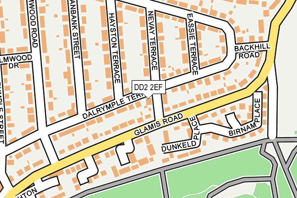 DD2 2EF map - OS OpenMap – Local (Ordnance Survey)