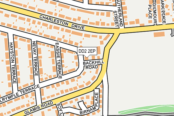 DD2 2EP map - OS OpenMap – Local (Ordnance Survey)