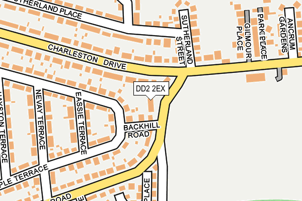 DD2 2EX map - OS OpenMap – Local (Ordnance Survey)