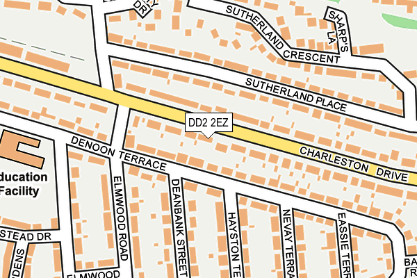 DD2 2EZ map - OS OpenMap – Local (Ordnance Survey)