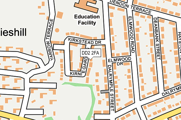 DD2 2FA map - OS OpenMap – Local (Ordnance Survey)