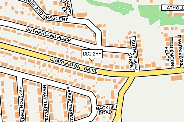 DD2 2HF map - OS OpenMap – Local (Ordnance Survey)
