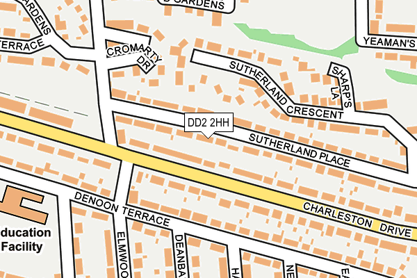 DD2 2HH map - OS OpenMap – Local (Ordnance Survey)