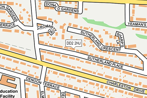 DD2 2HJ map - OS OpenMap – Local (Ordnance Survey)