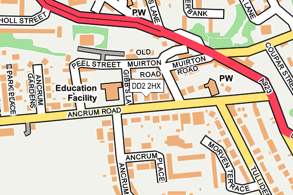 DD2 2HX map - OS OpenMap – Local (Ordnance Survey)