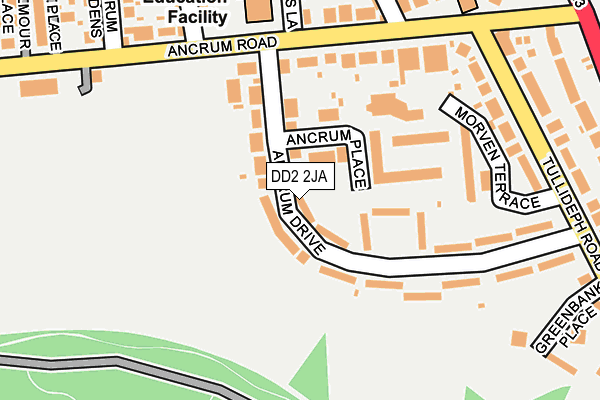 DD2 2JA map - OS OpenMap – Local (Ordnance Survey)