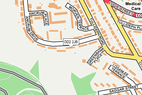 DD2 2JB map - OS OpenMap – Local (Ordnance Survey)