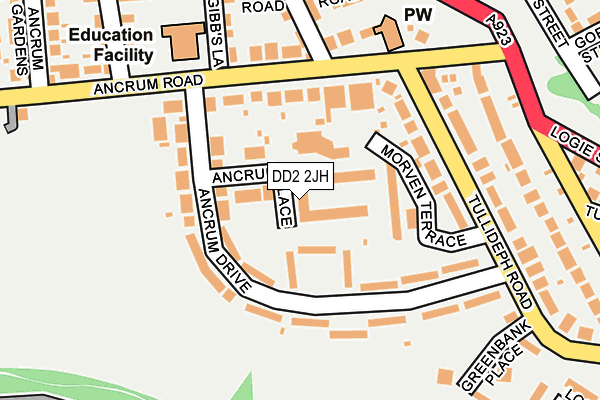 DD2 2JH map - OS OpenMap – Local (Ordnance Survey)