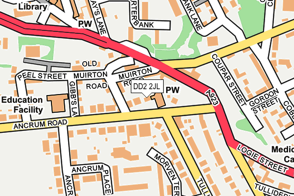 DD2 2JL map - OS OpenMap – Local (Ordnance Survey)